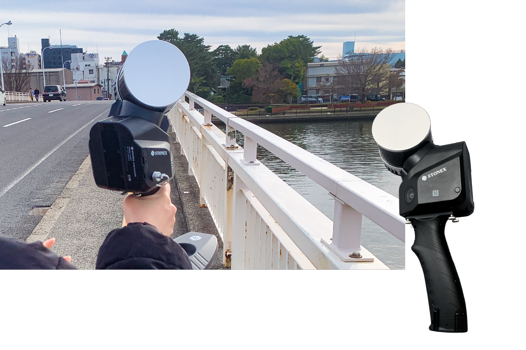 手に持って歩くだけで3次元点群データを取得